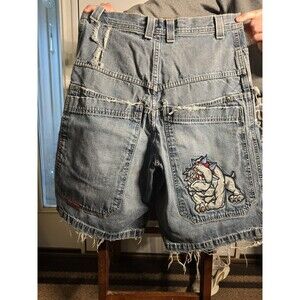 Men's Vintage Jean Shorts Size 33x11 90s Wide-Leg Hip-Hop JNCO